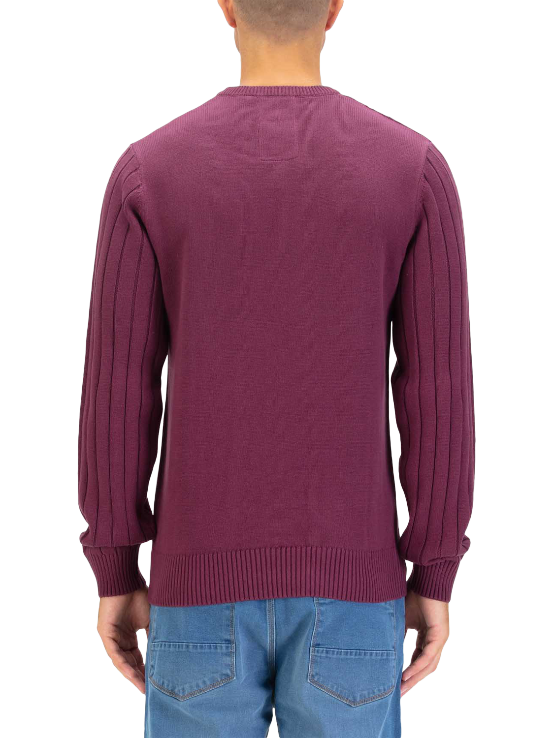 Product image 2 of 5, which shows LUKE 1977 Mitcham Cable Knit Jumper, Mauve Wine, S