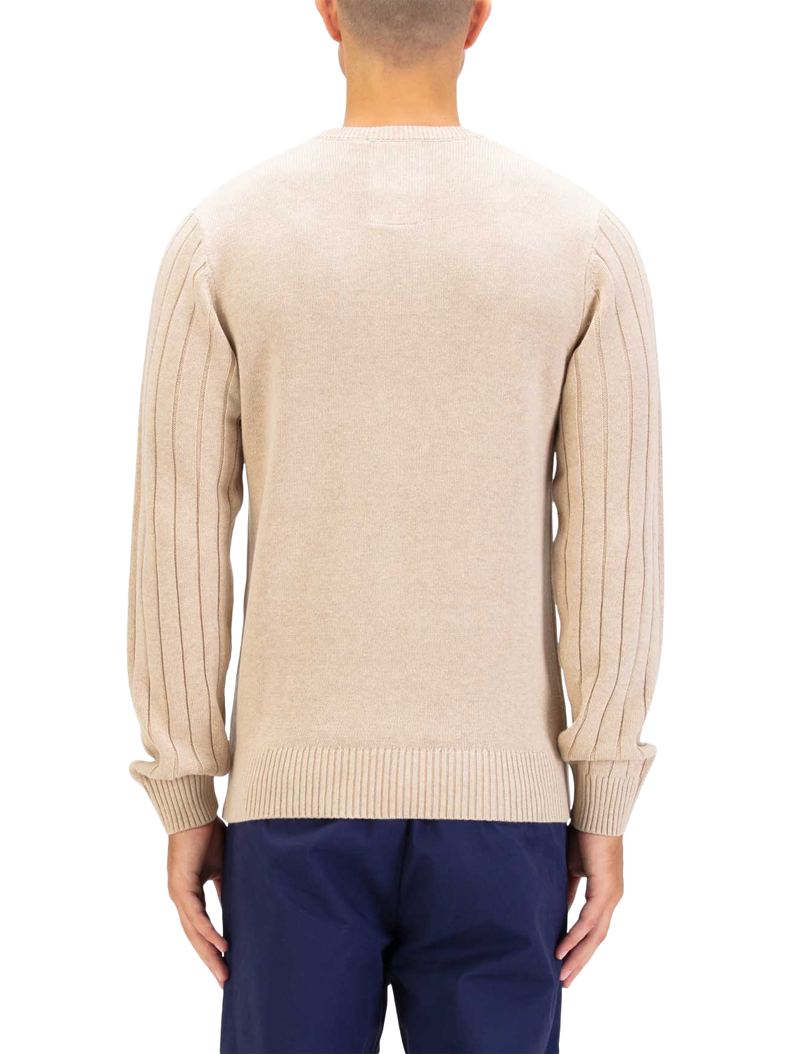 Product image 2 of 6, which shows LUKE 1977 Mitcham Cable Knit Jumper, Stone, S
