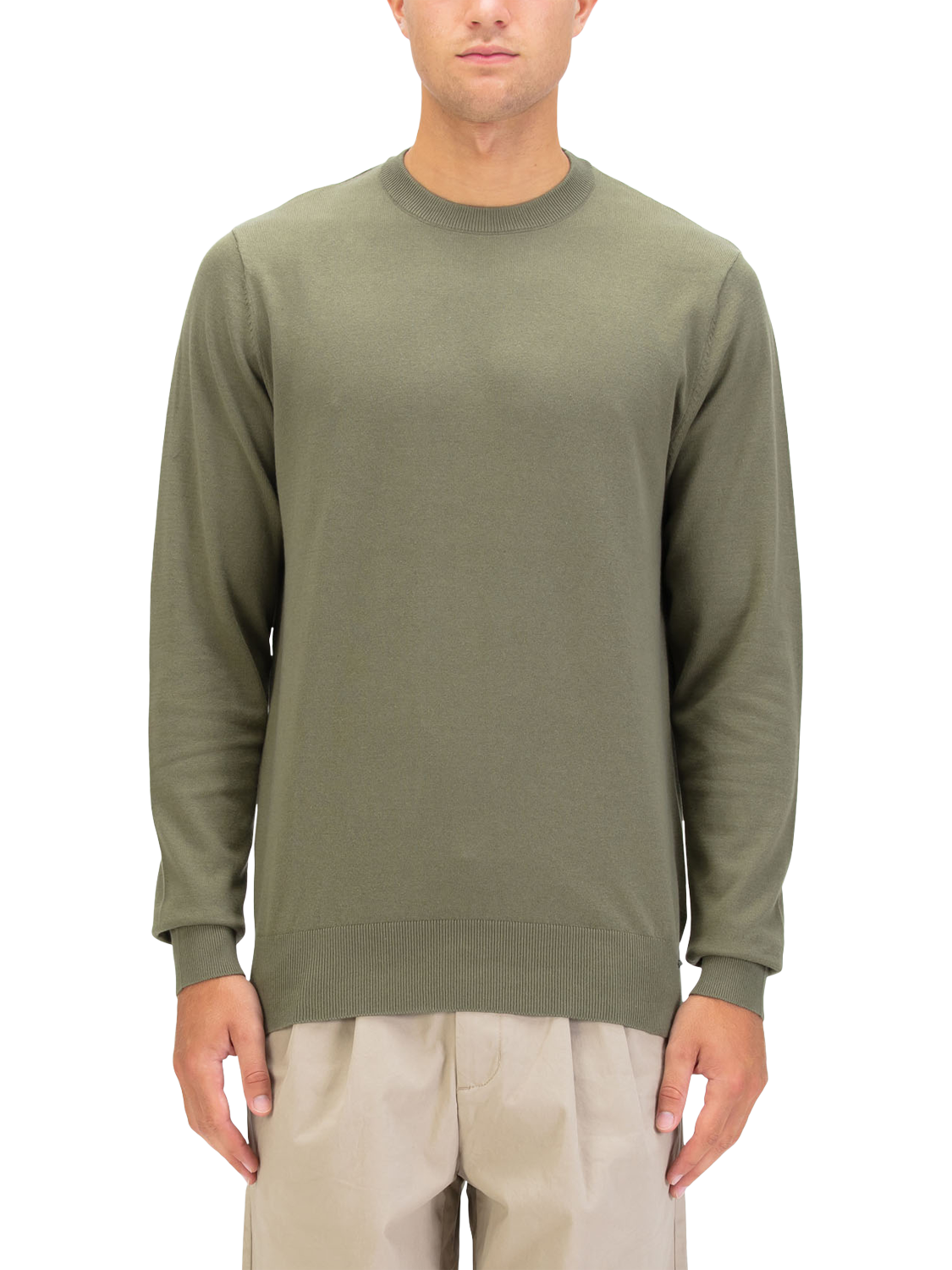 Product image 3 of 6, which shows LUKE 1977 Crew Neck Cotton Jumper, Clover, S