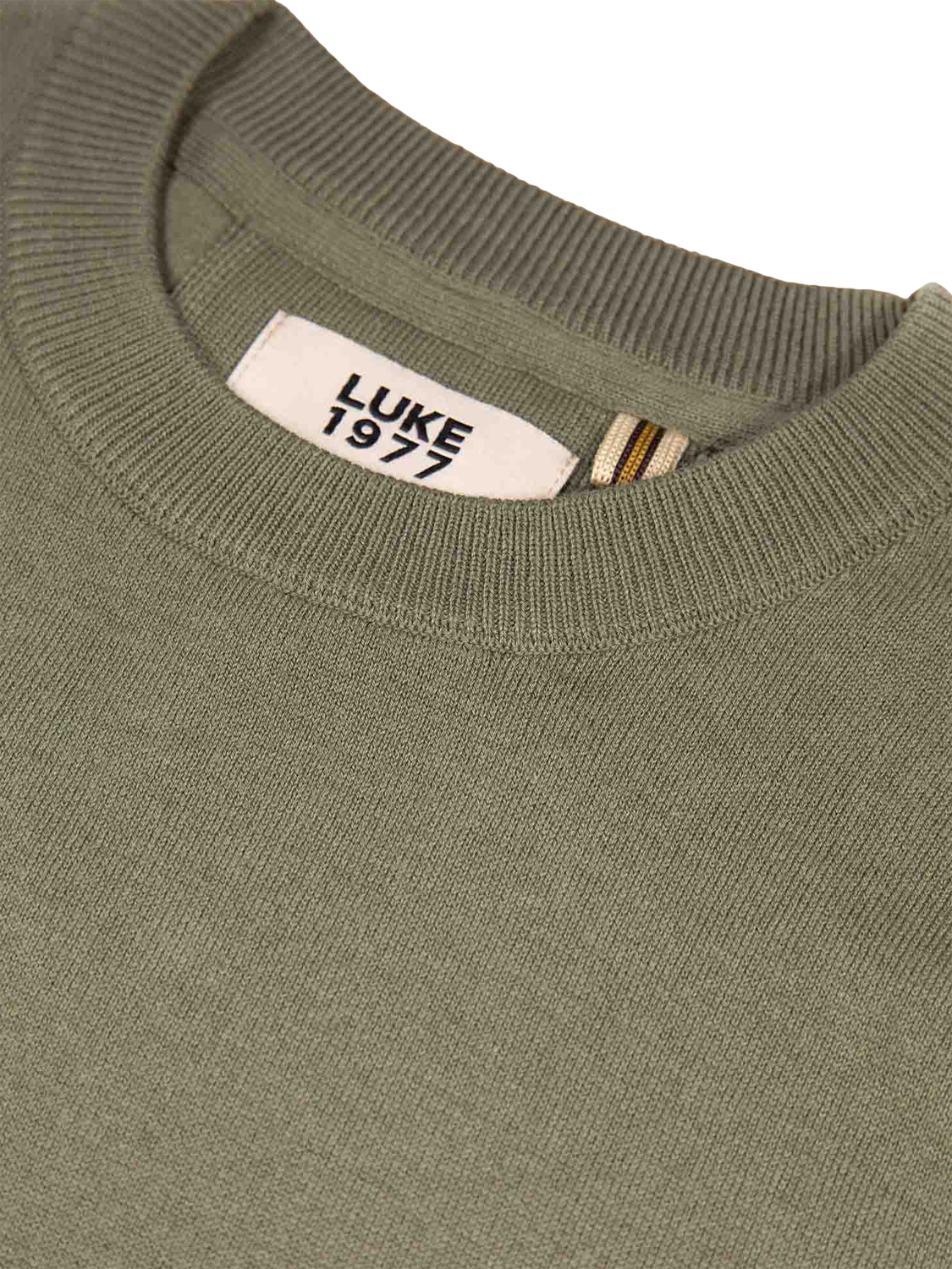 Product image 6 of 6, which shows LUKE 1977 Crew Neck Cotton Jumper, Clover, S