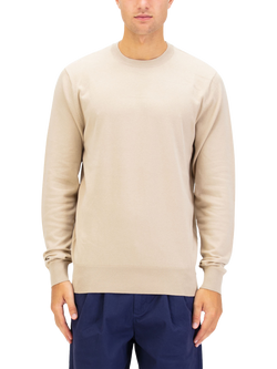LUKE 1977 Crew Neck Cotton Jumper, Fawn