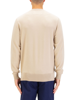 LUKE 1977 Crew Neck Cotton Jumper - view 2, Fawn