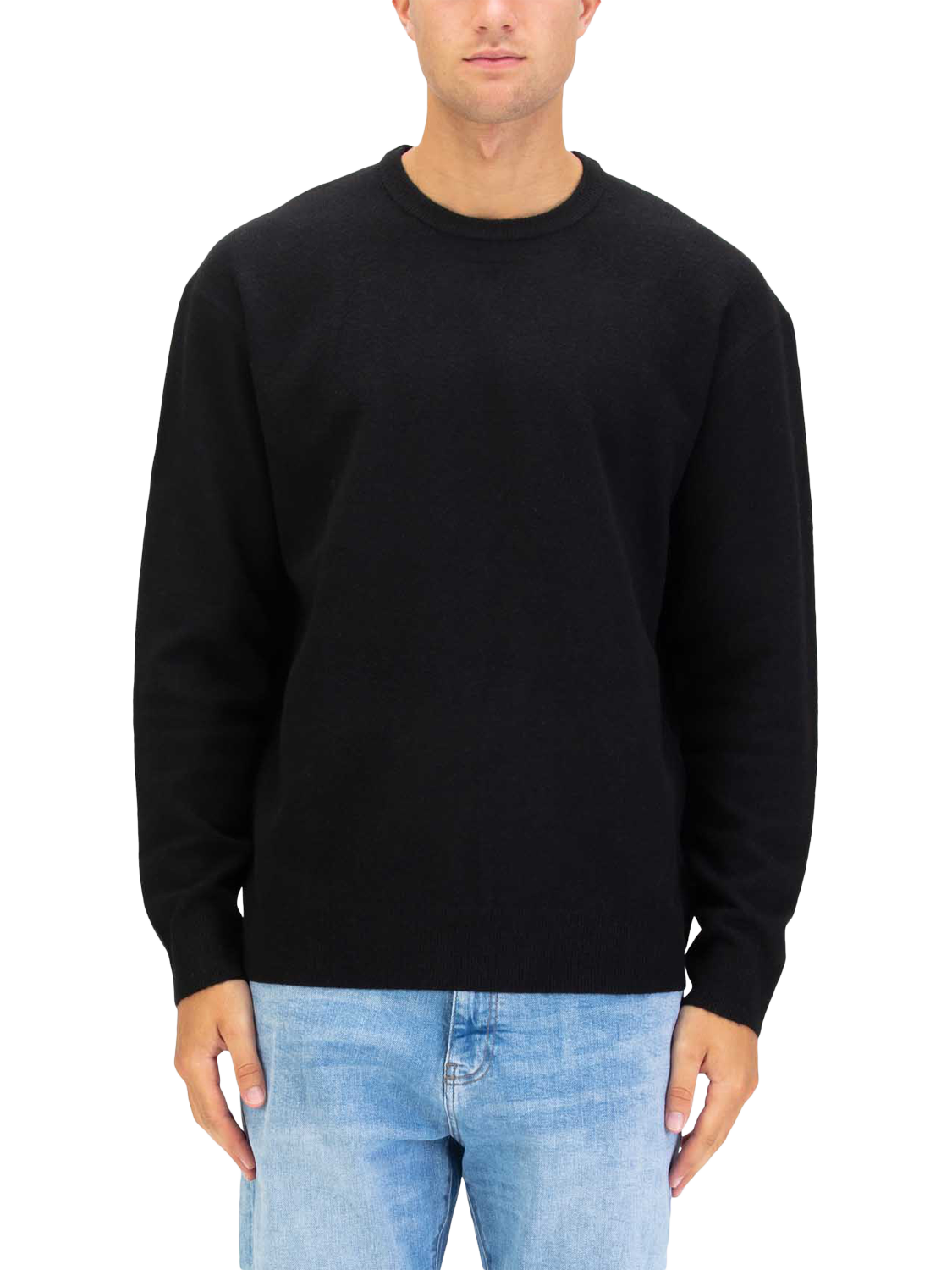 Product image 1 of 6, which shows LUKE 1977 Crew Neck Jumper, Black, S