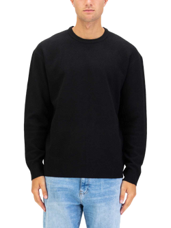 LUKE 1977 Crew Neck Jumper, Black, Black