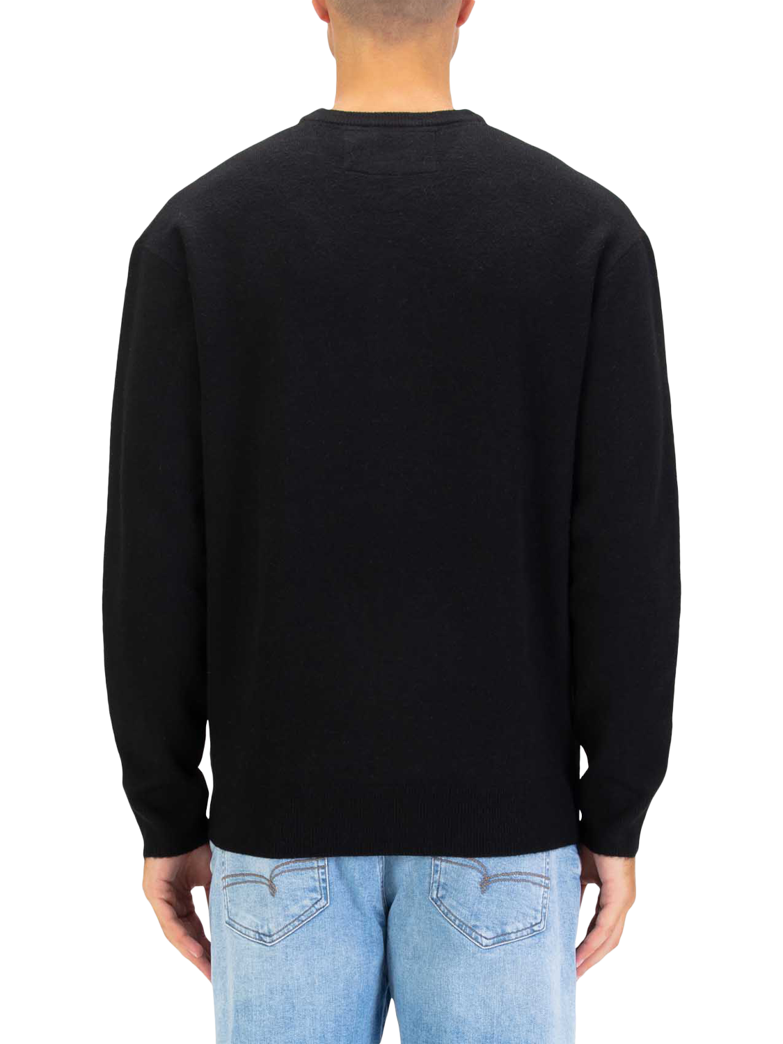 Product image 2 of 6, which shows LUKE 1977 Crew Neck Jumper, Black, S