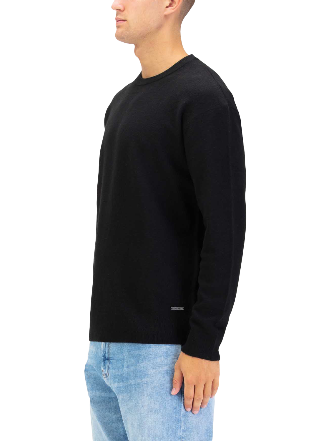 Product image 3 of 6, which shows LUKE 1977 Crew Neck Jumper, Black, S