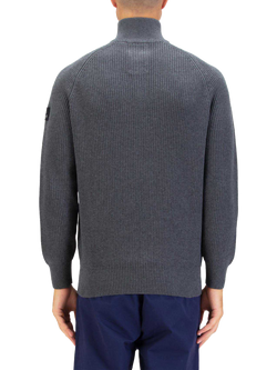 LUKE 1977 Watton Quarter Zip Knitted Jumper, Charcoal - view 2, Charcoal