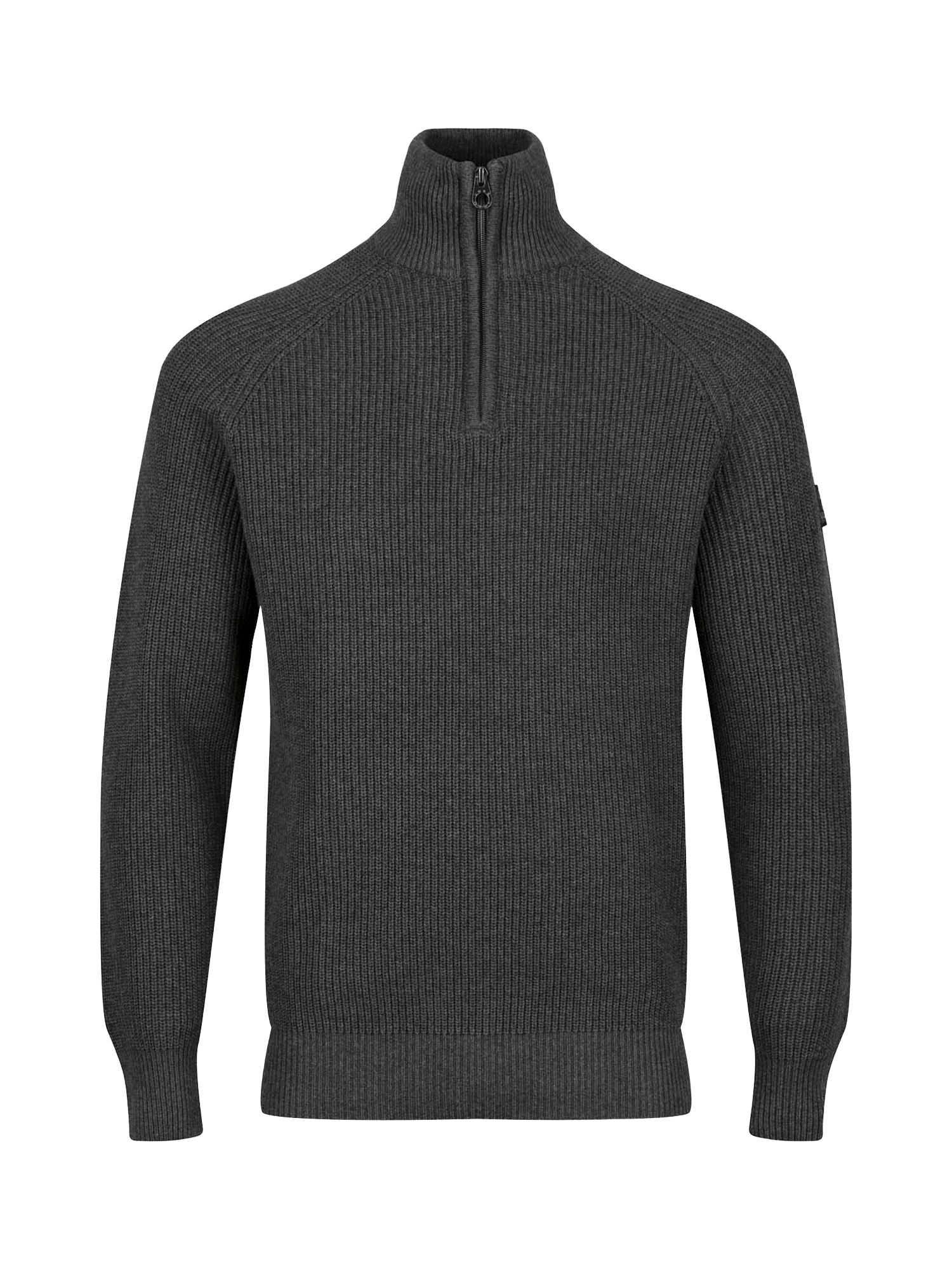 Product image 4 of 7, which shows LUKE 1977 Watton Quarter Zip Knitted Jumper, Charcoal, S