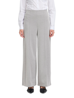 ICHI Kate Herringbone Regular Trousers, Grey
