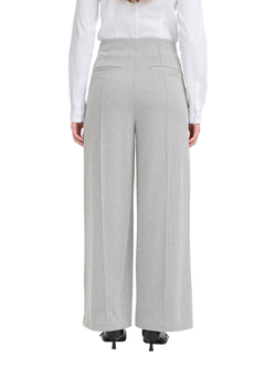 ICHI Kate Herringbone Regular Trousers - view 2, Grey