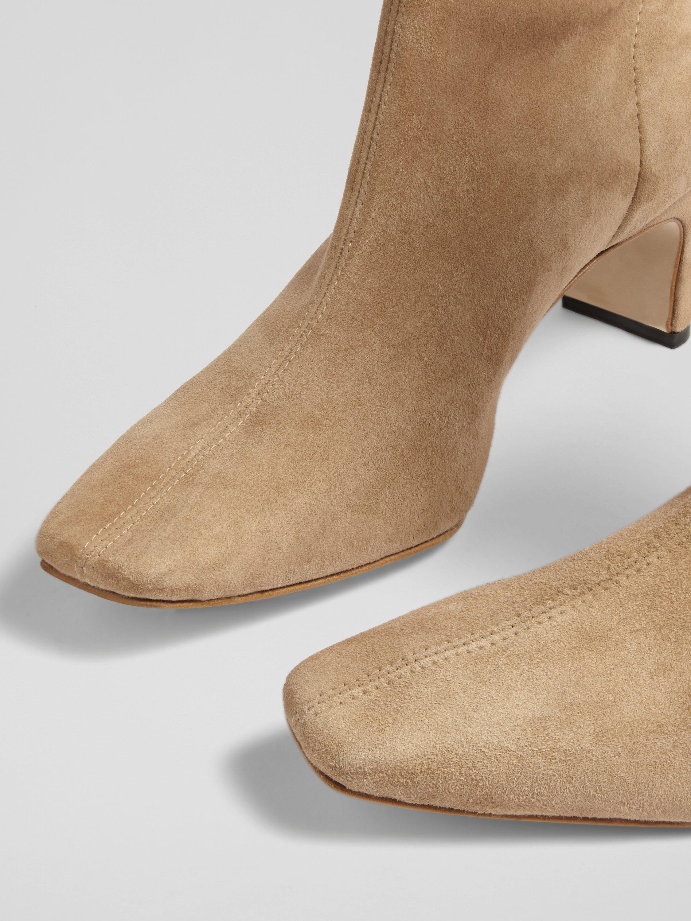 Product image 3 of 3, which shows L.K.Bennett Marcia Suede Stretch Ankle Boots, Camel, 3