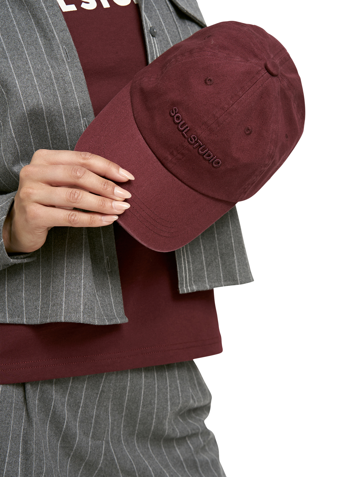Product image 4 of 6, which shows Smith & Soul Soul Studio Baseball Cap, Bordeaux, One Size