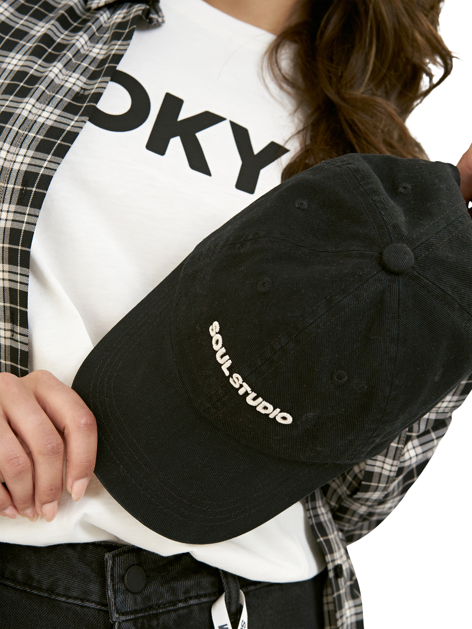 Product image 4 of 5, which shows Smith & Soul Soul Studio Baseball Cap, Black, One Size