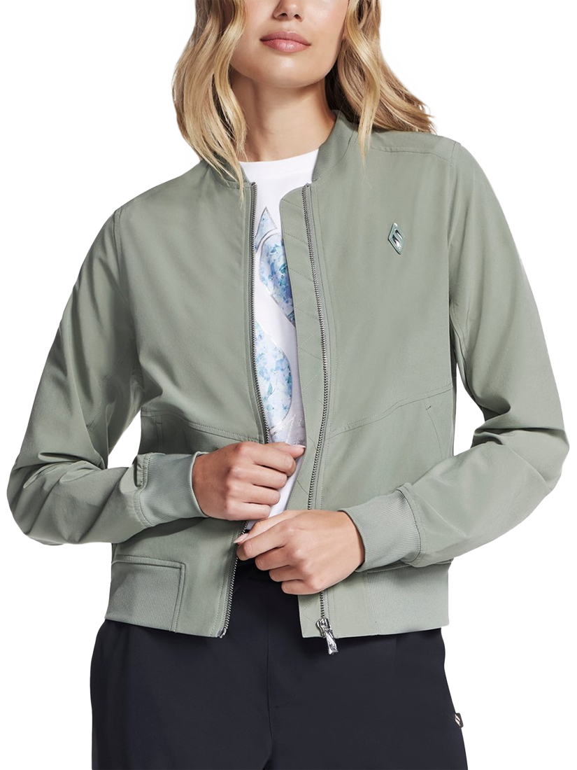 Product image 1 of 2, which shows Skechers Uptown Jacket, Taupe, S