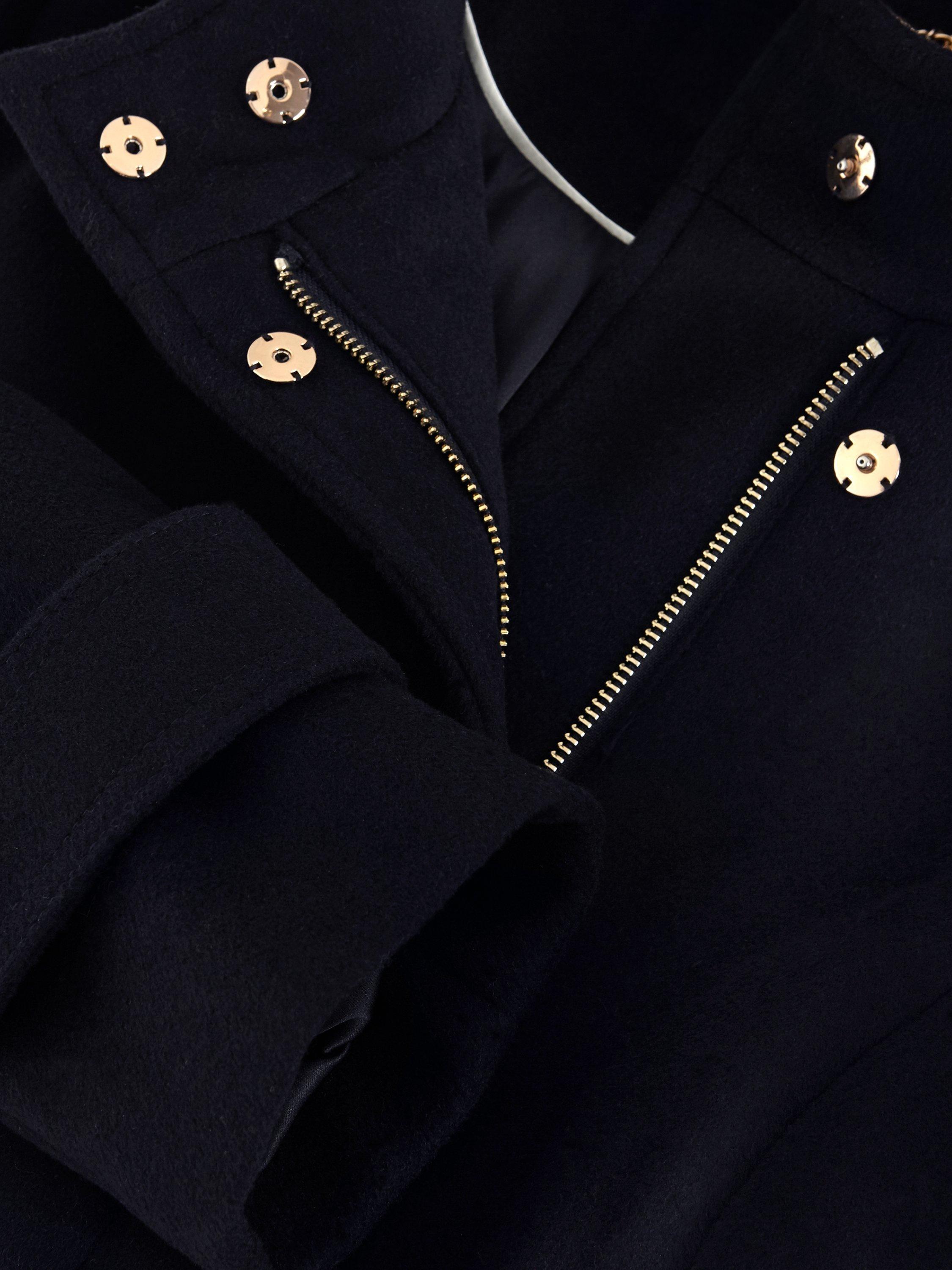 Product image 6 of 9, which shows Phase Eight Dakota Wool Blend Coat, Navy, 6