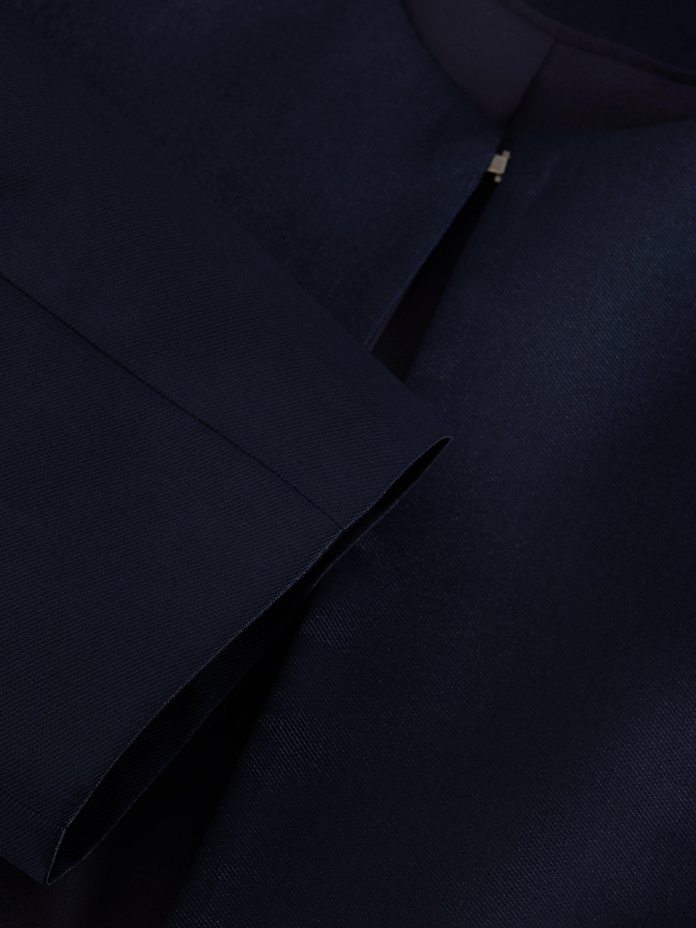 Product image 6 of 8, which shows Phase Eight Judy Collarless Satin Jacket, Navy, 6