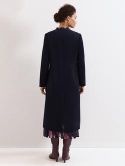 Phase Eight Loretta Wool Blend Coat, Navy - view 2, Navy
