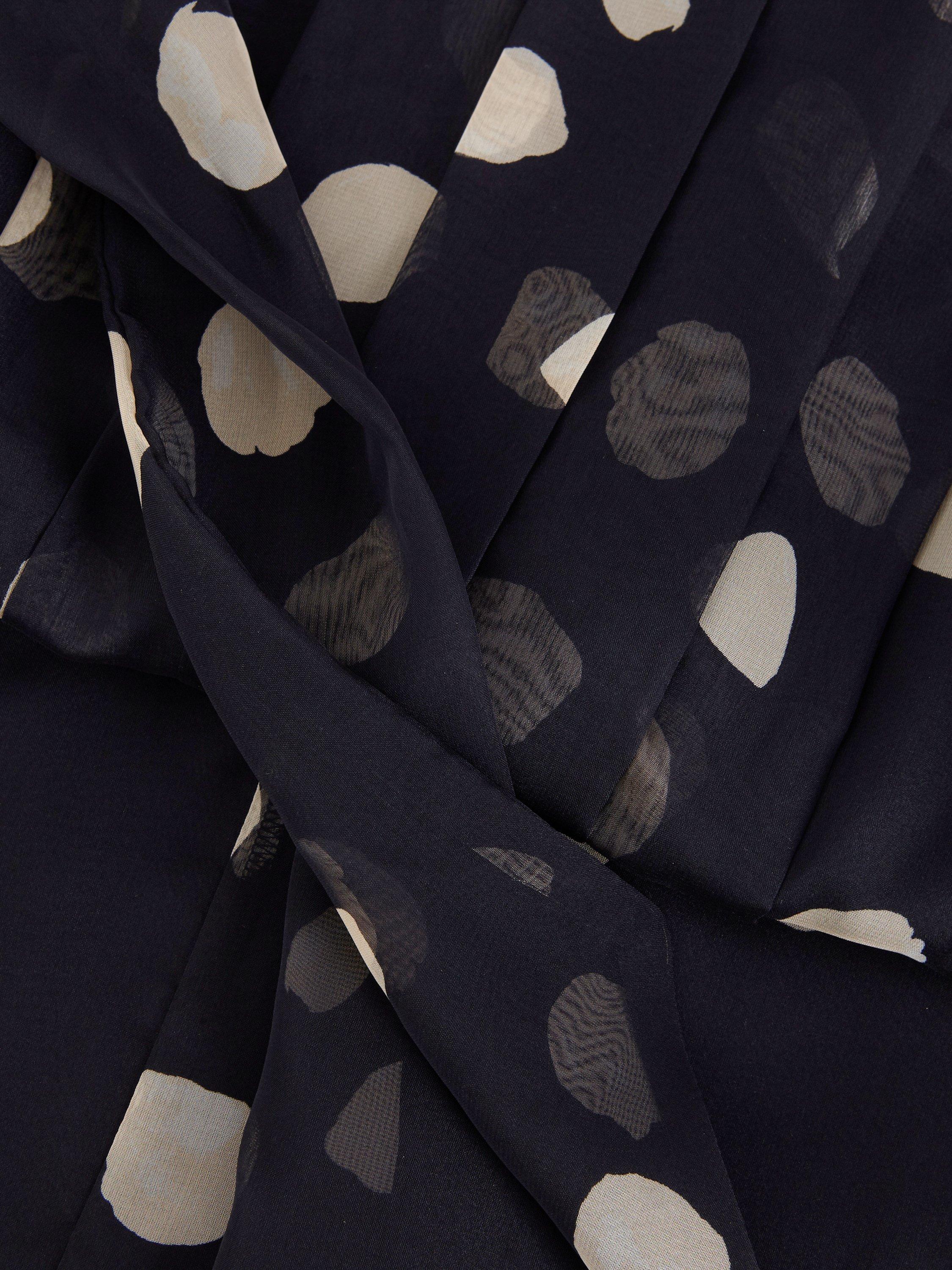 Product image 6 of 8, which shows Phase Eight Maxine Spot Jumpsuit, Navy/Ivory, 6