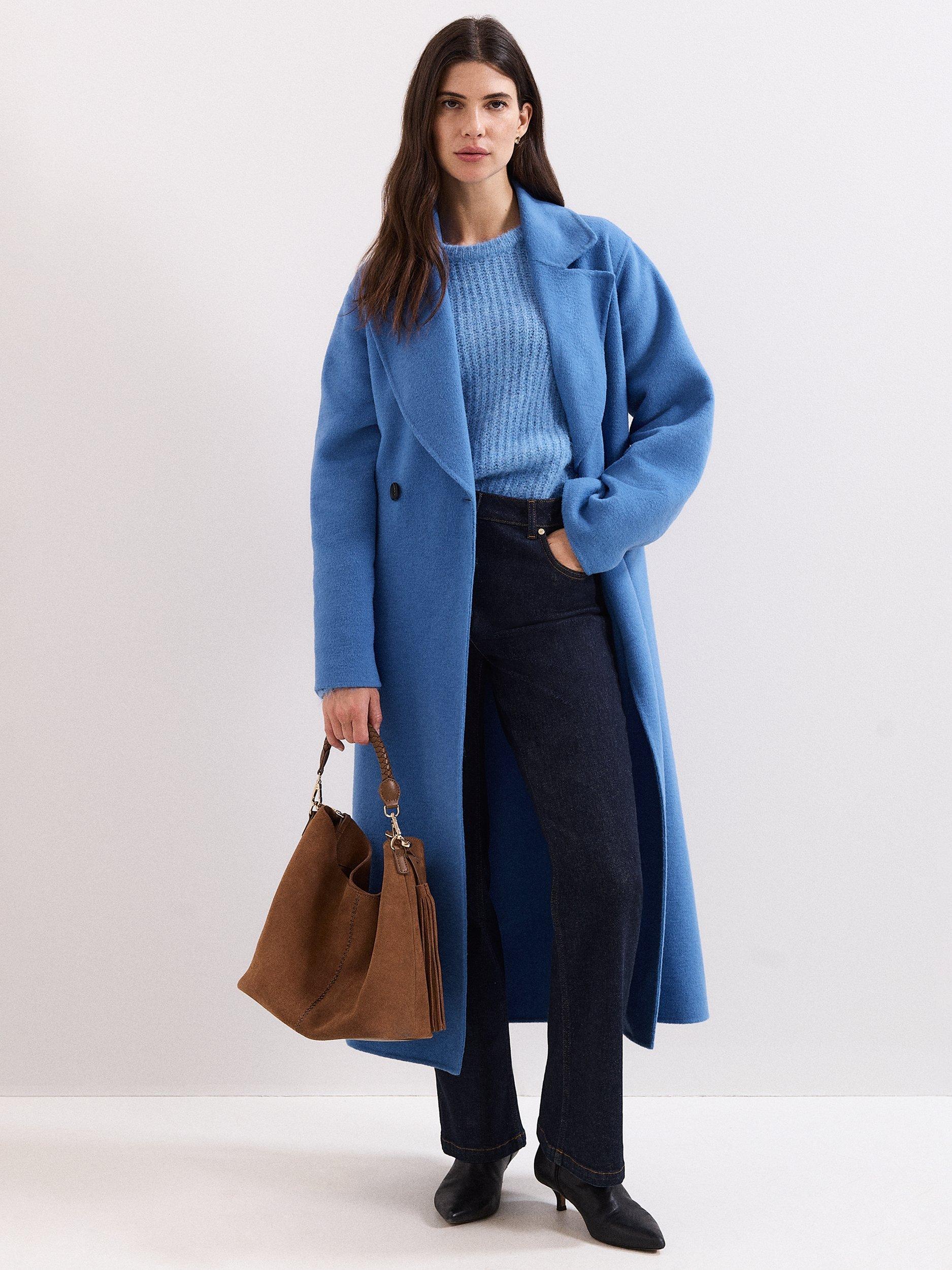 Product image 7 of 7, which shows Phase Eight Billie Crew Neck Jumper, Blue, XS