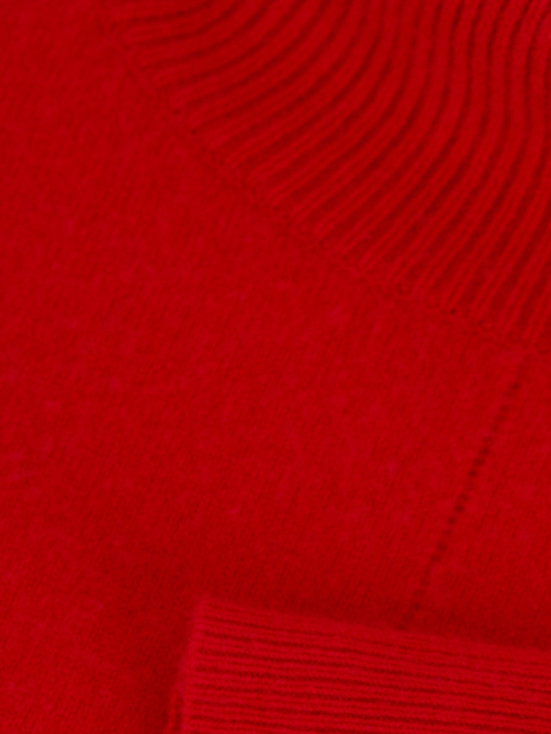 Product image 6 of 9, which shows Phase Eight Louanna Cashmere Funnel Neck Jumper, Red, S