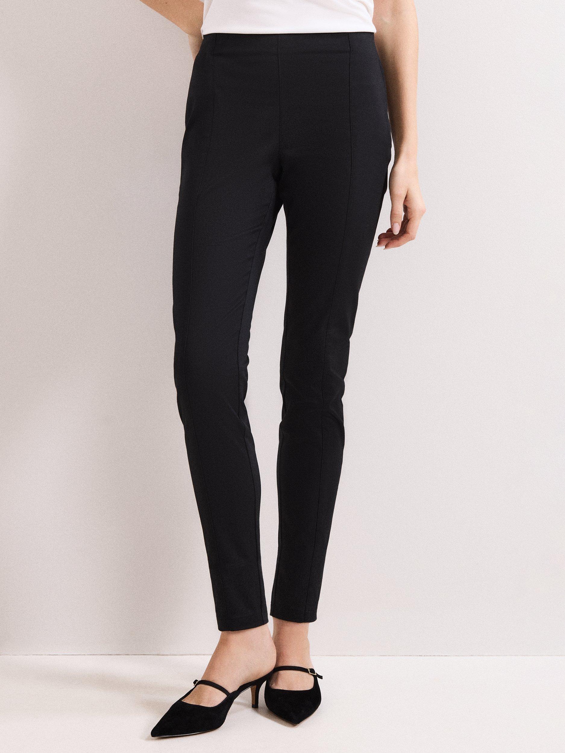 Product image 1 of 7, which shows Phase Eight Amina Skinny Tailored Trousers, Black, 8