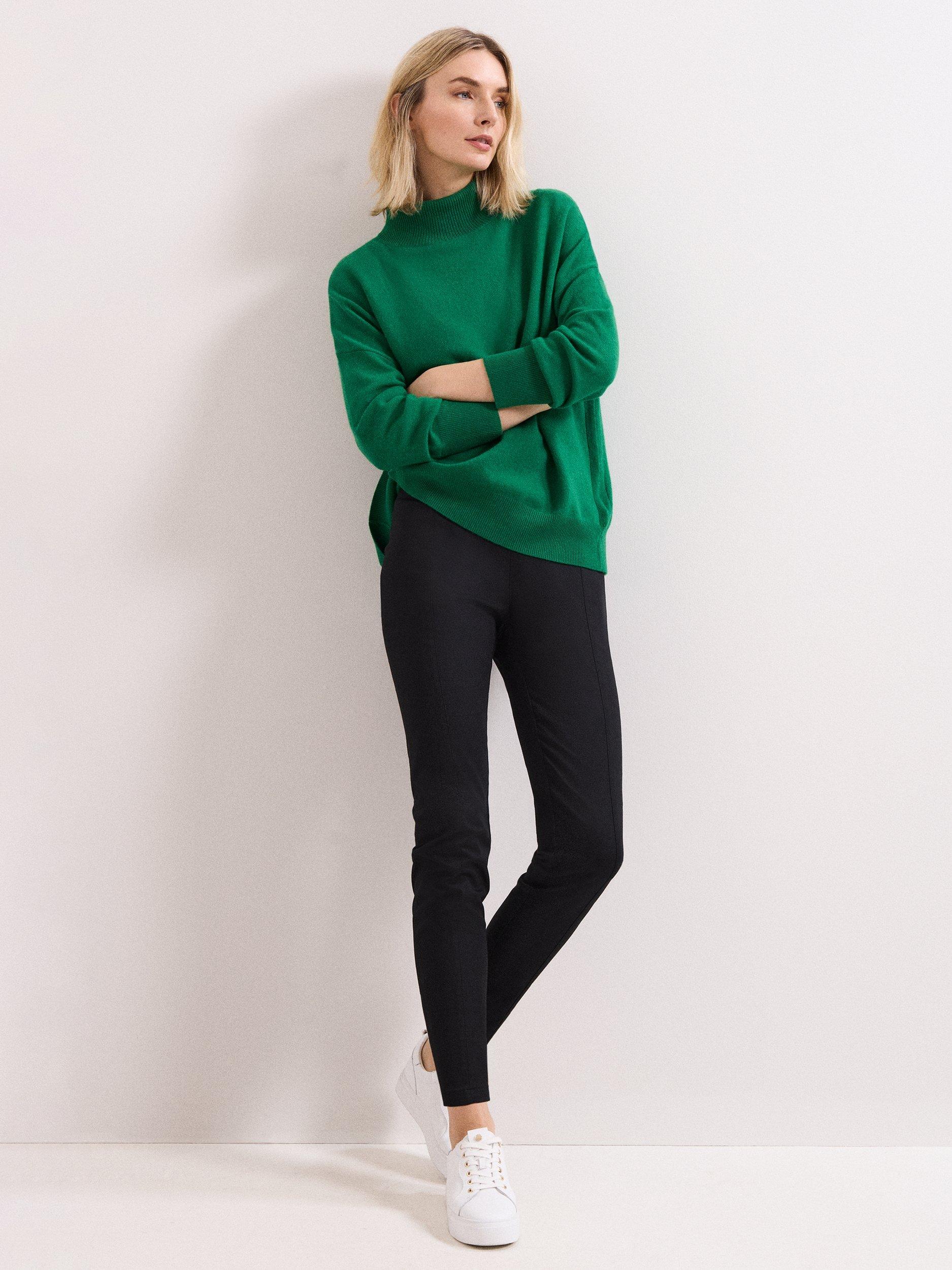 Product image 7 of 7, which shows Phase Eight Amina Skinny Tailored Trousers, Black, 8