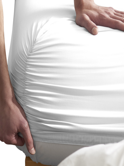 True Grip Fitted Sheet, White, White