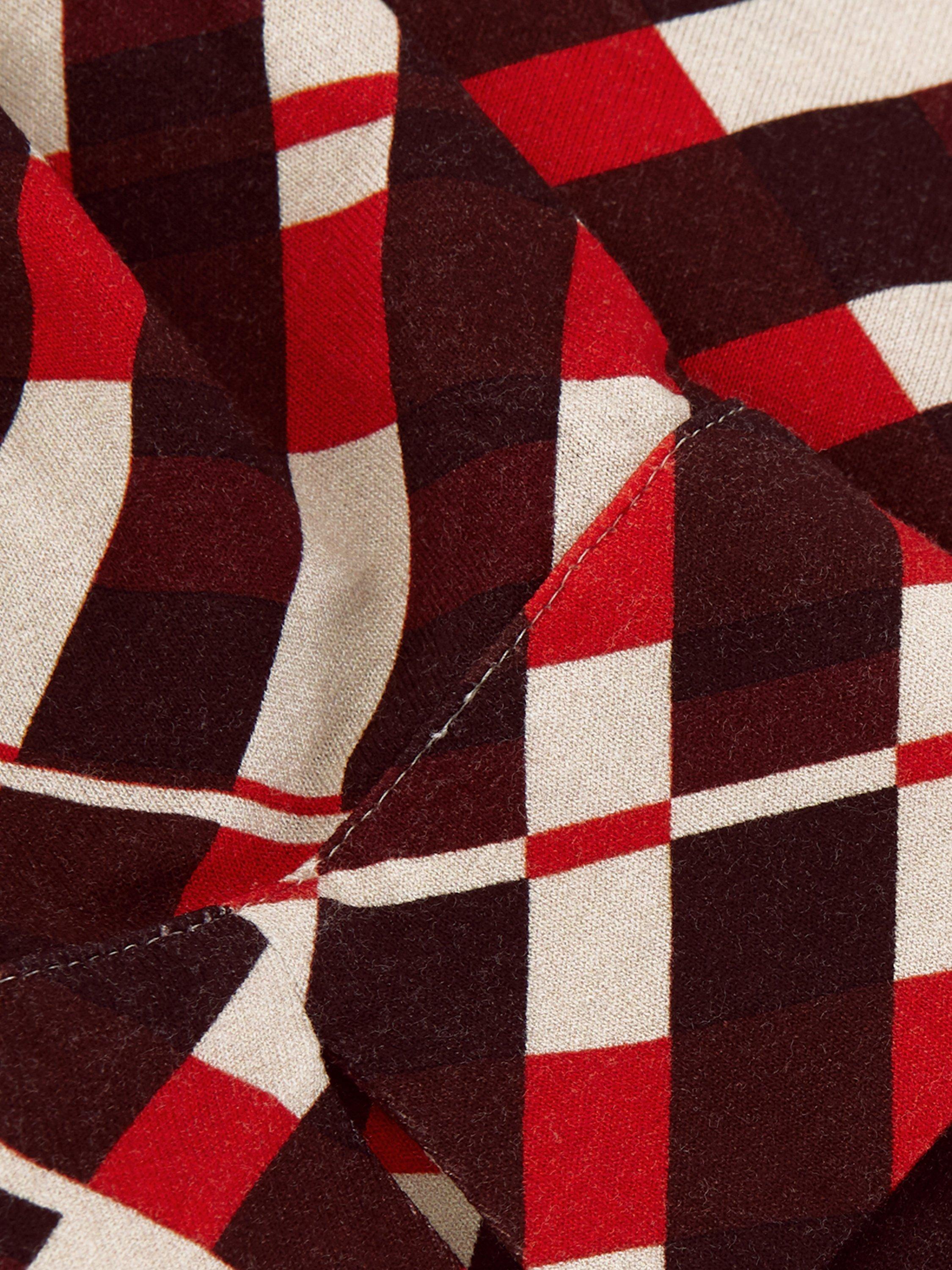 Product image 6 of 9, which shows Phase Eight Check Long Sleeve Midi Dress, Multi, 6