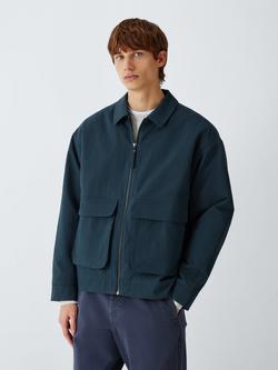 Kin Oversized Patch Pocket Jacket, Dark Sapphire, Dark Sapphire