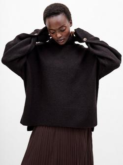 French Connection Kezia Roll Neck Jumper, Bitter Chocolate, Bitter Chocolate