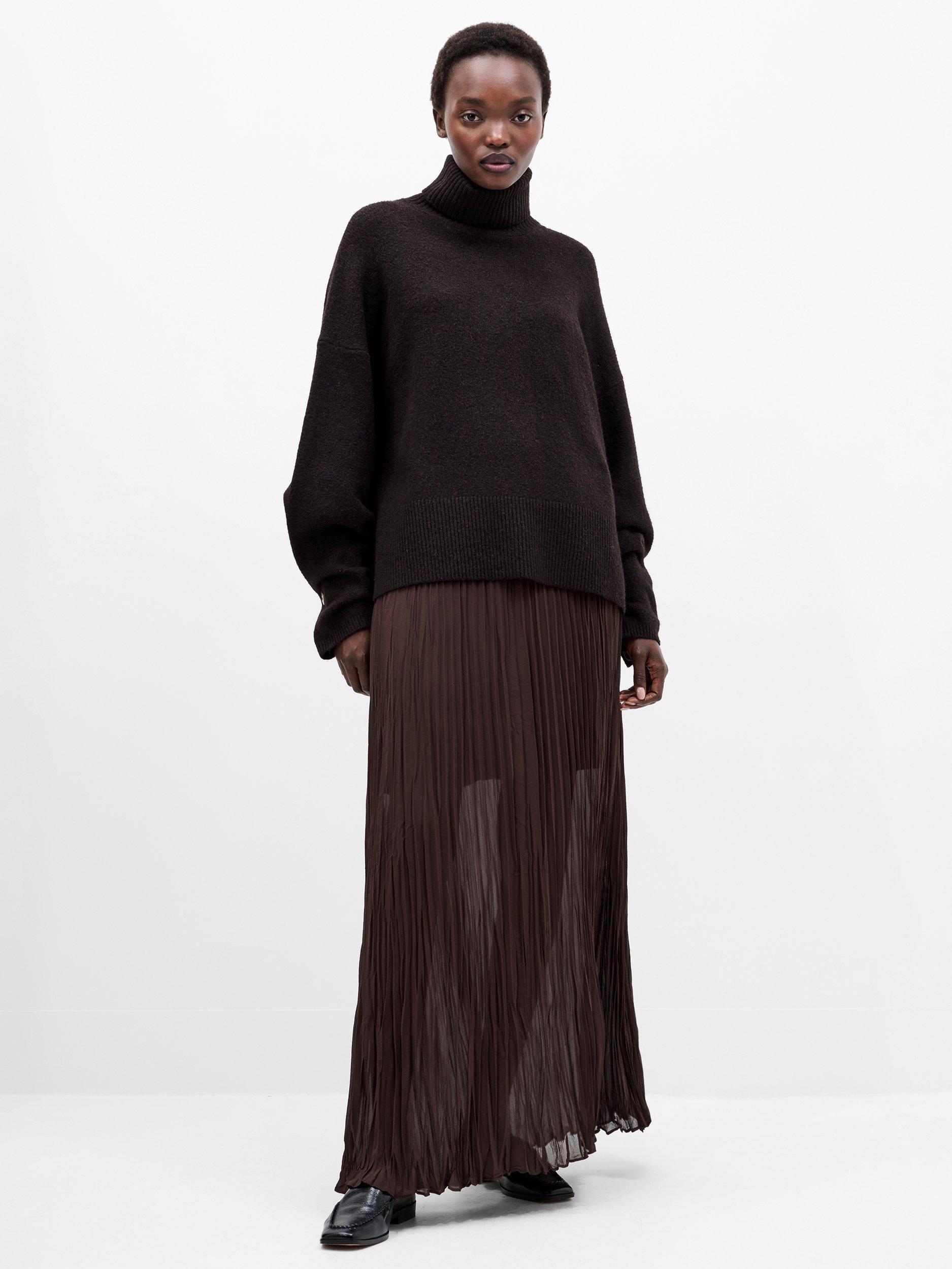 Product image 2 of 4, which shows French Connection Kezia Roll Neck Jumper, Bitter Chocolate, XS