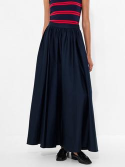 French Connection Sateen Maxi Skirt, Marine, Marine