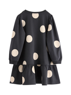 Lindex Kids' Cotton Bunny Sweatshirt Dress - view 2, Dark Dusty Grey