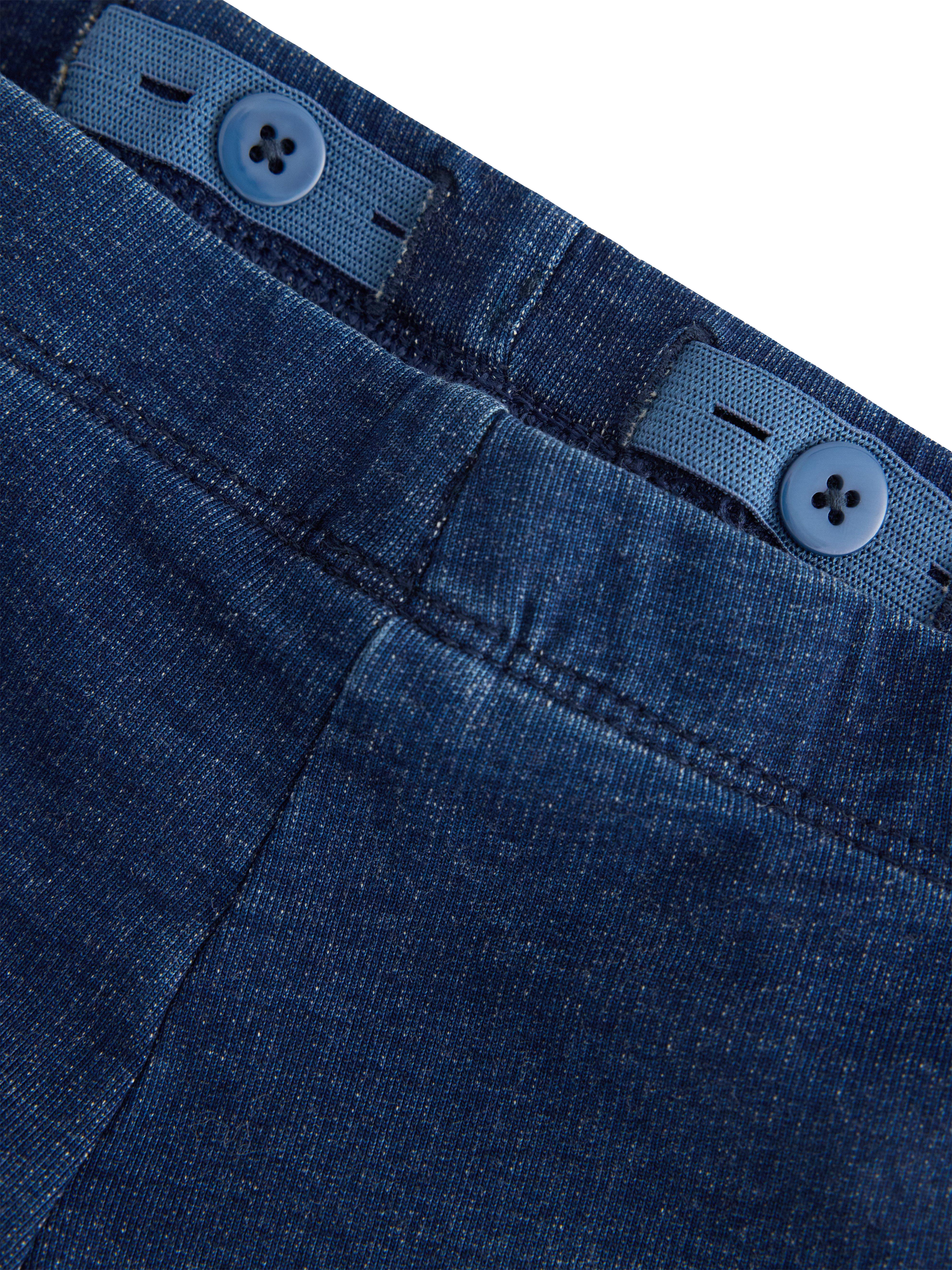 Product image 3 of 3, which shows Lindex Kids' Cotton Blend Leggings, Dark Denim, 3-4 years