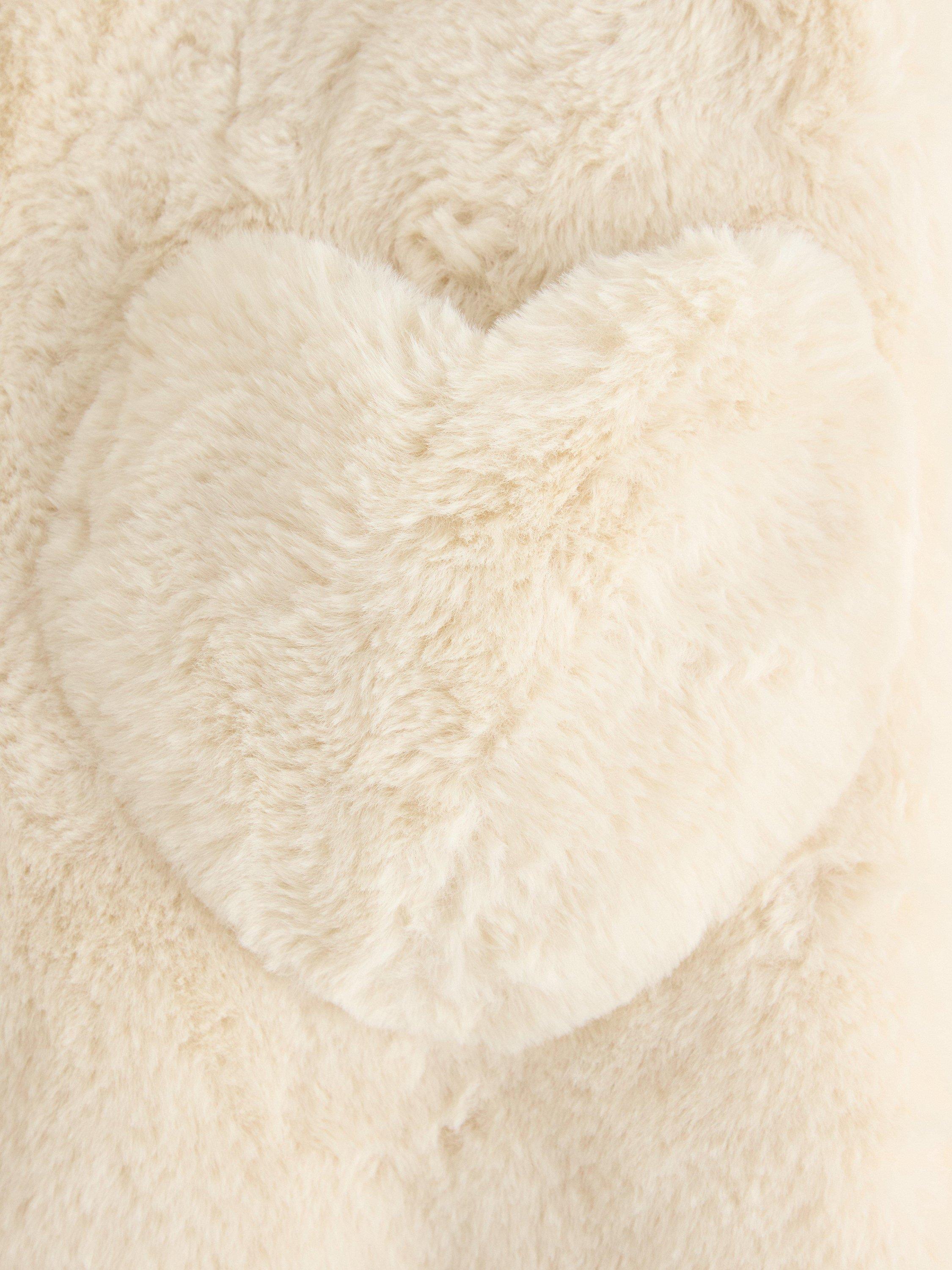 Product image 6 of 6, which shows Lindex Kids' Faux Fur Jacket, Light Beige, 4-5 years