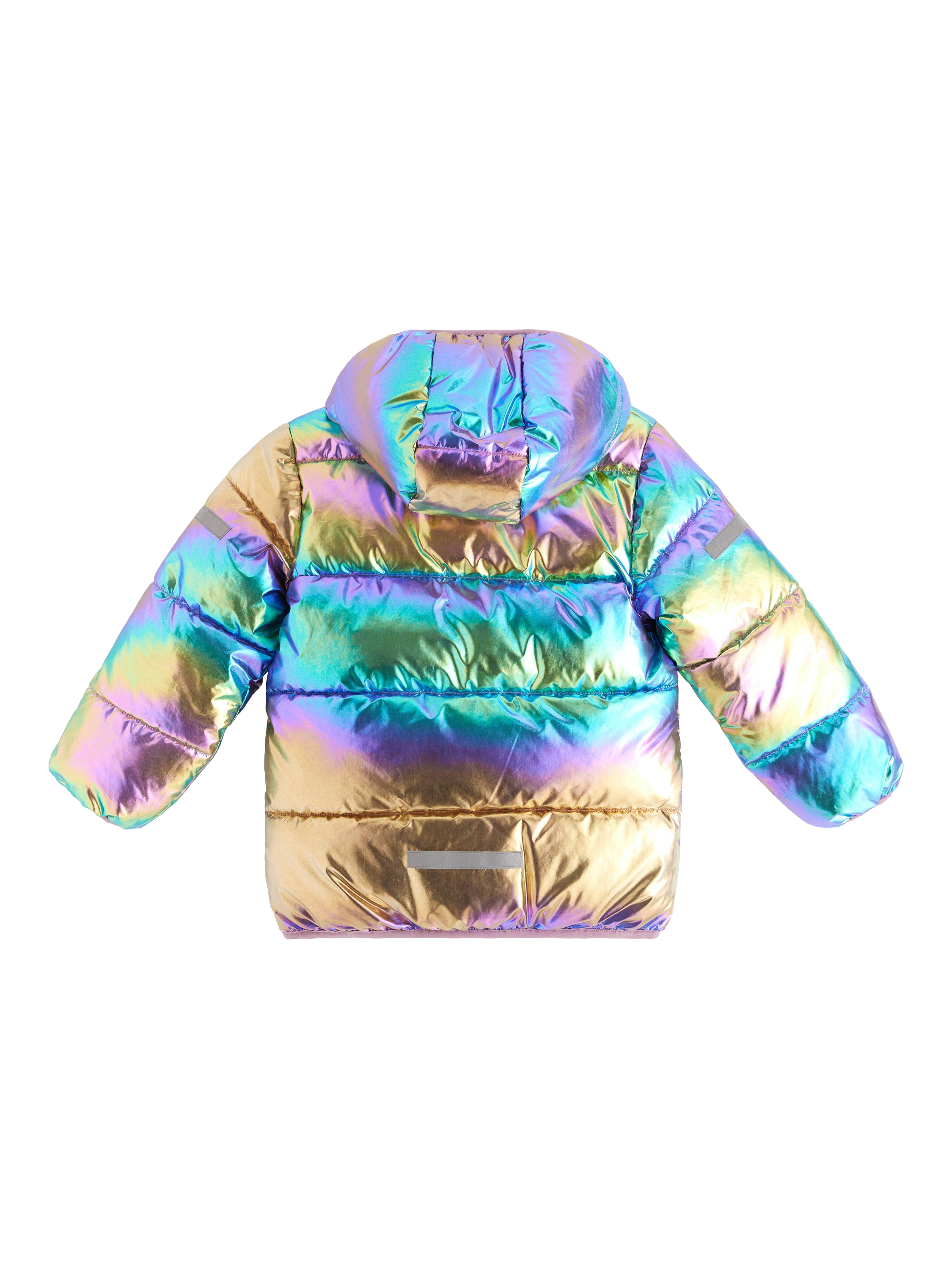 Product image 5 of 6, which shows Lindex Kids' Metallic Puffer Jacket, Light Dusty Lilac, 2-3 years