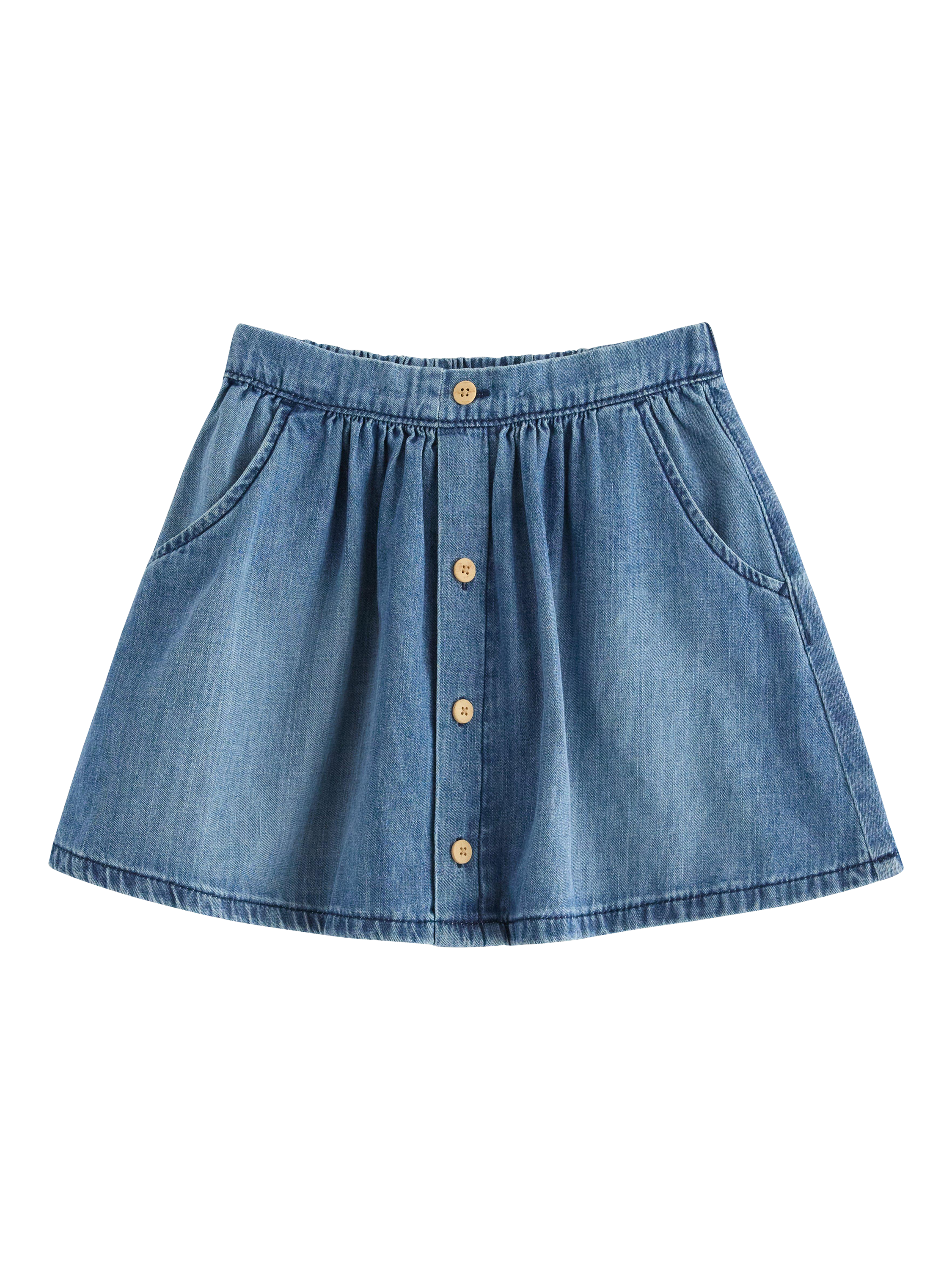 Product image 4 of 6, which shows Lindex Kids' A-Line Button Skirt, Denim, 7-8 years