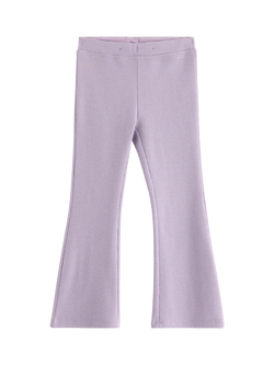 Lindex Kids' Cotton Blend Flared Leggings, Lilac, Lilac