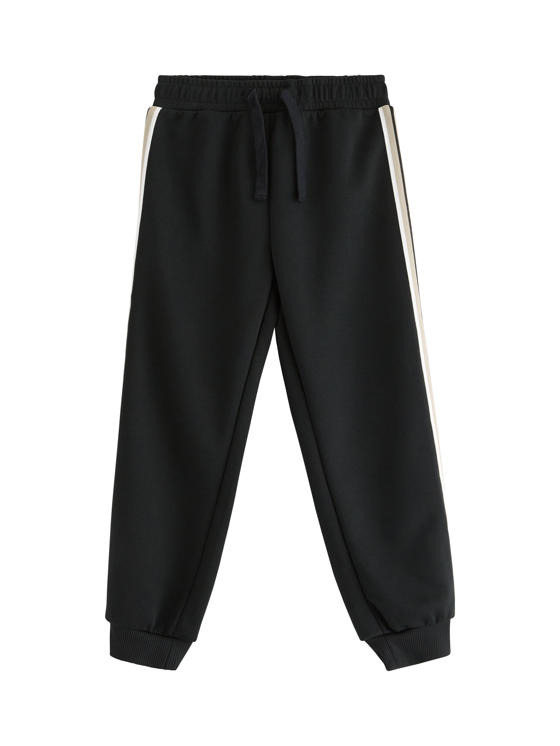 Product image 1 of 11, which shows Lindex Kids' Sporty Drawstring Joggers, Offblack, 2-3 years