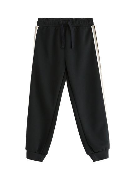 Lindex Kids' Sporty Drawstring Joggers, Offblack, Offblack