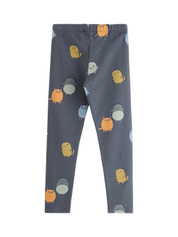 Lindex Baby's Brushed Inside Adjustable Waist Leggings - view 2, Dark Grey