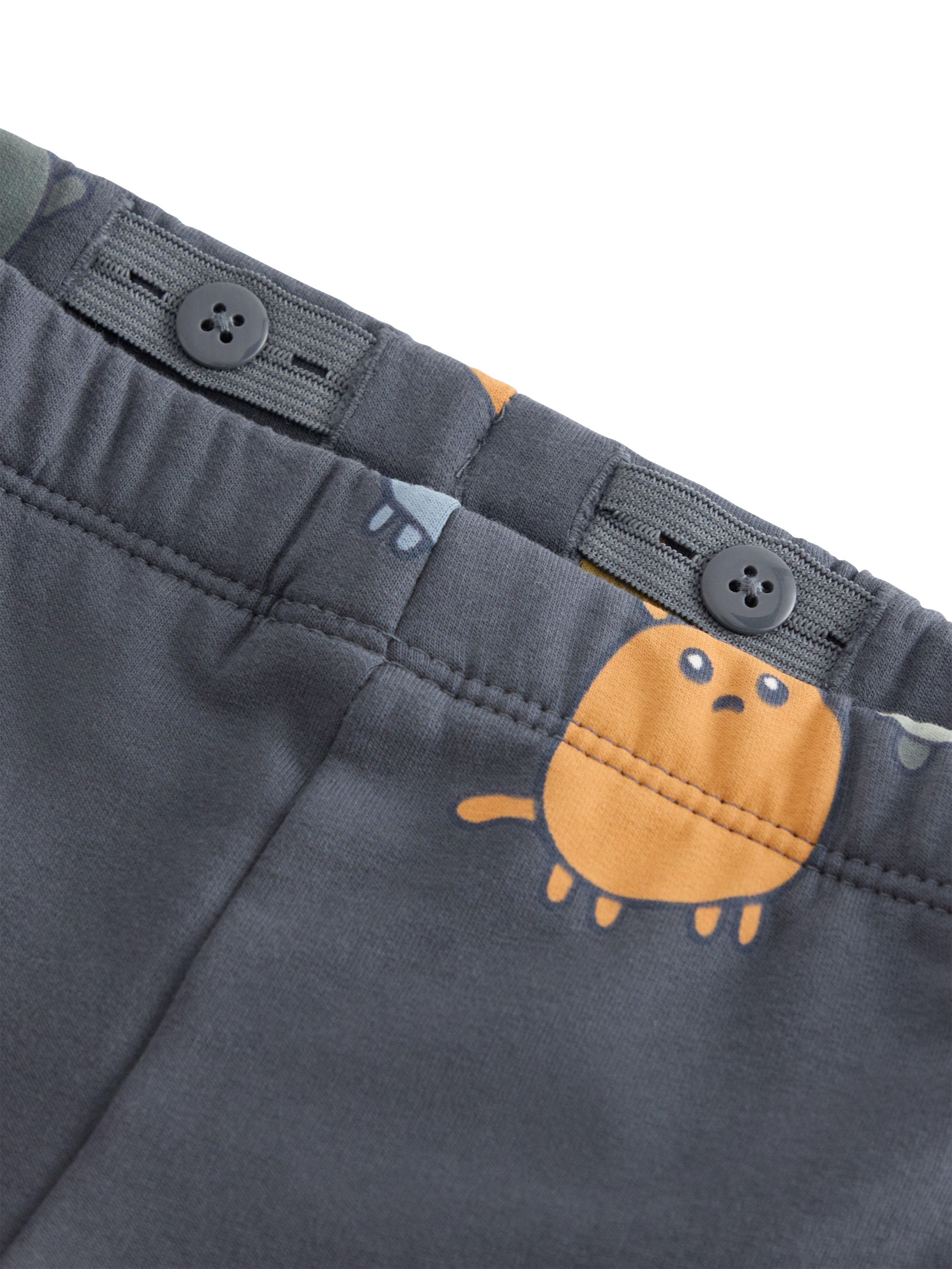 Product image 3 of 3, which shows Lindex Baby's Brushed Inside Adjustable Waist Leggings , Dark Grey, 6 years|7 years