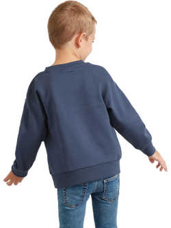 Lindex Kids' Cotton Crew Neck Spiderman Sweatshirt, Dark Blue - view 2, Dark Blue