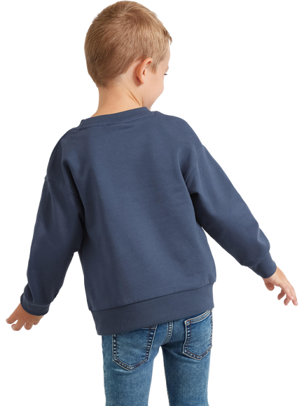 Lindex Kids' Cotton Crew Neck Spiderman Sweatshirt, Dark Blue - view 2, Dark Blue