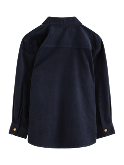 Lindex Kids' Corduroy Long Sleeve Shirt, Dark Navy - view 2, Dark Navy