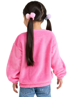 Lindex Kids' Crew Neck Sequin Sweatshirt, Pink - view 2, Pink