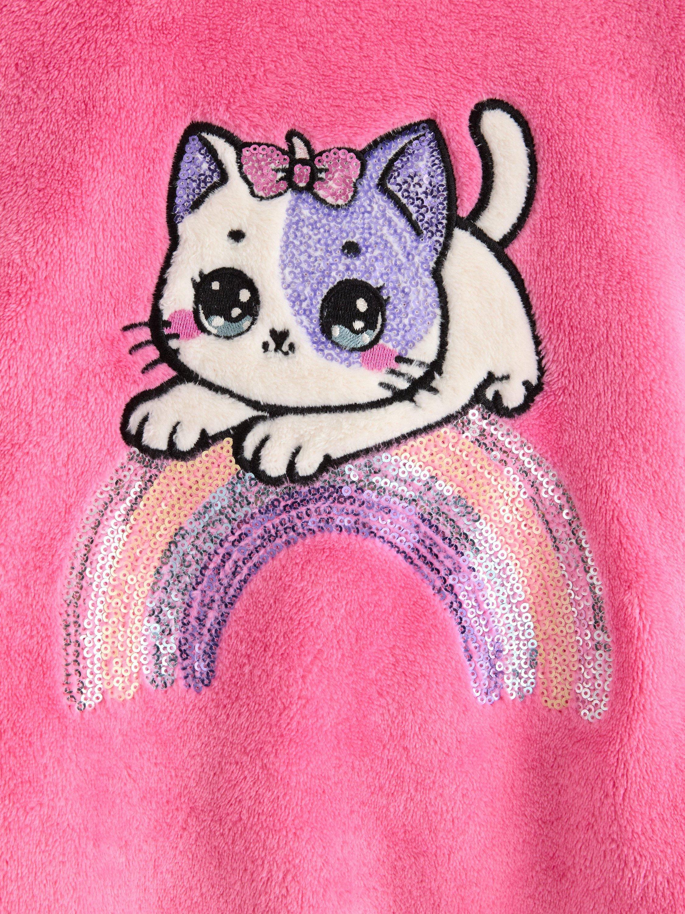 Product image 6 of 6, which shows Lindex Kids' Crew Neck Sequin Sweatshirt, Pink, 6-7 years