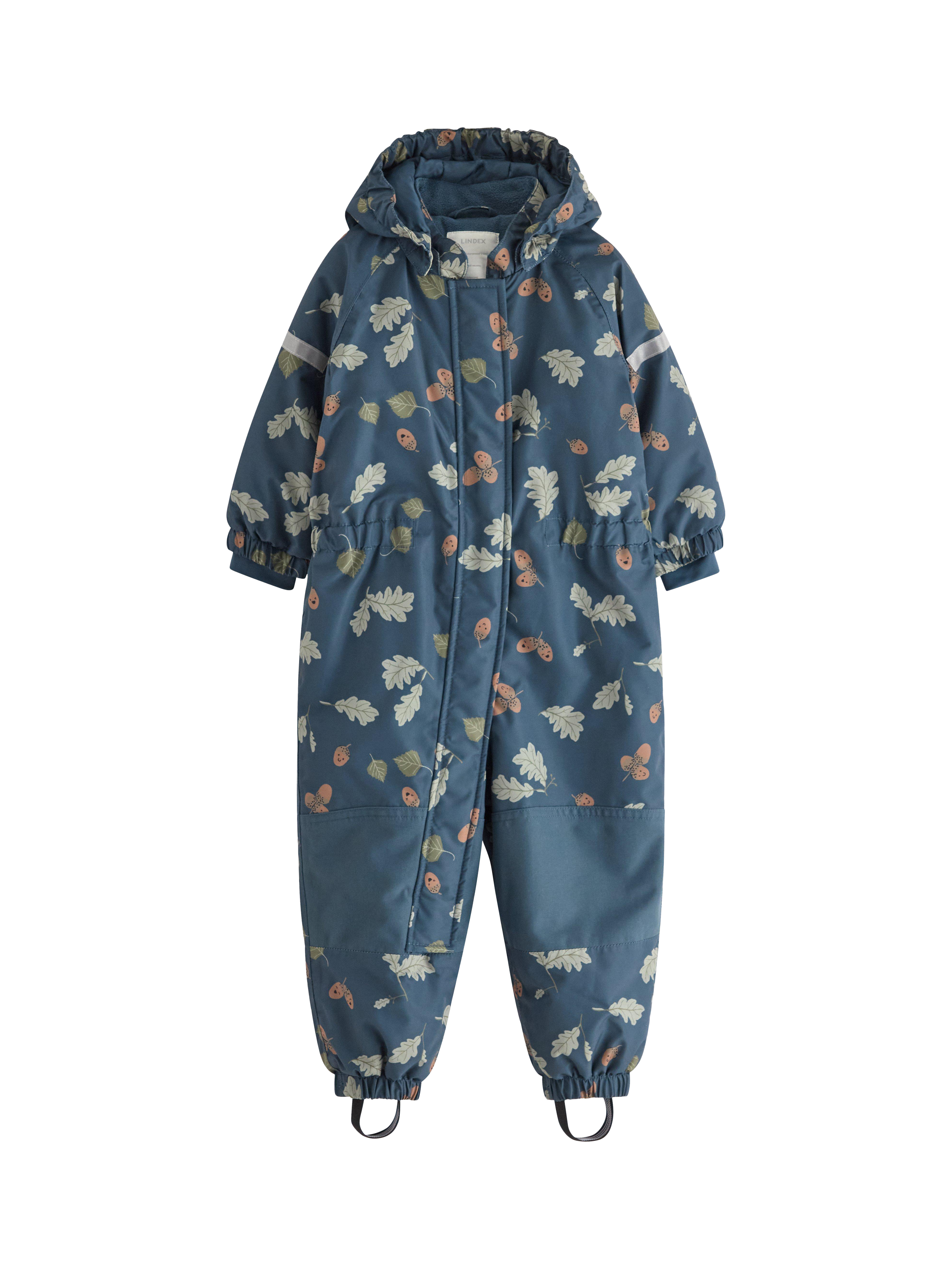 Product image 1 of 3, which shows Lindex Baby Padded Waterproof Snowsuit, Dark Blue, 12-18 months