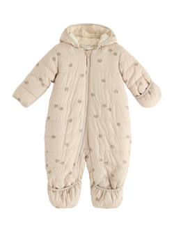 Lindex Baby Hooded Snow Suit, Light Beige, Light Beige