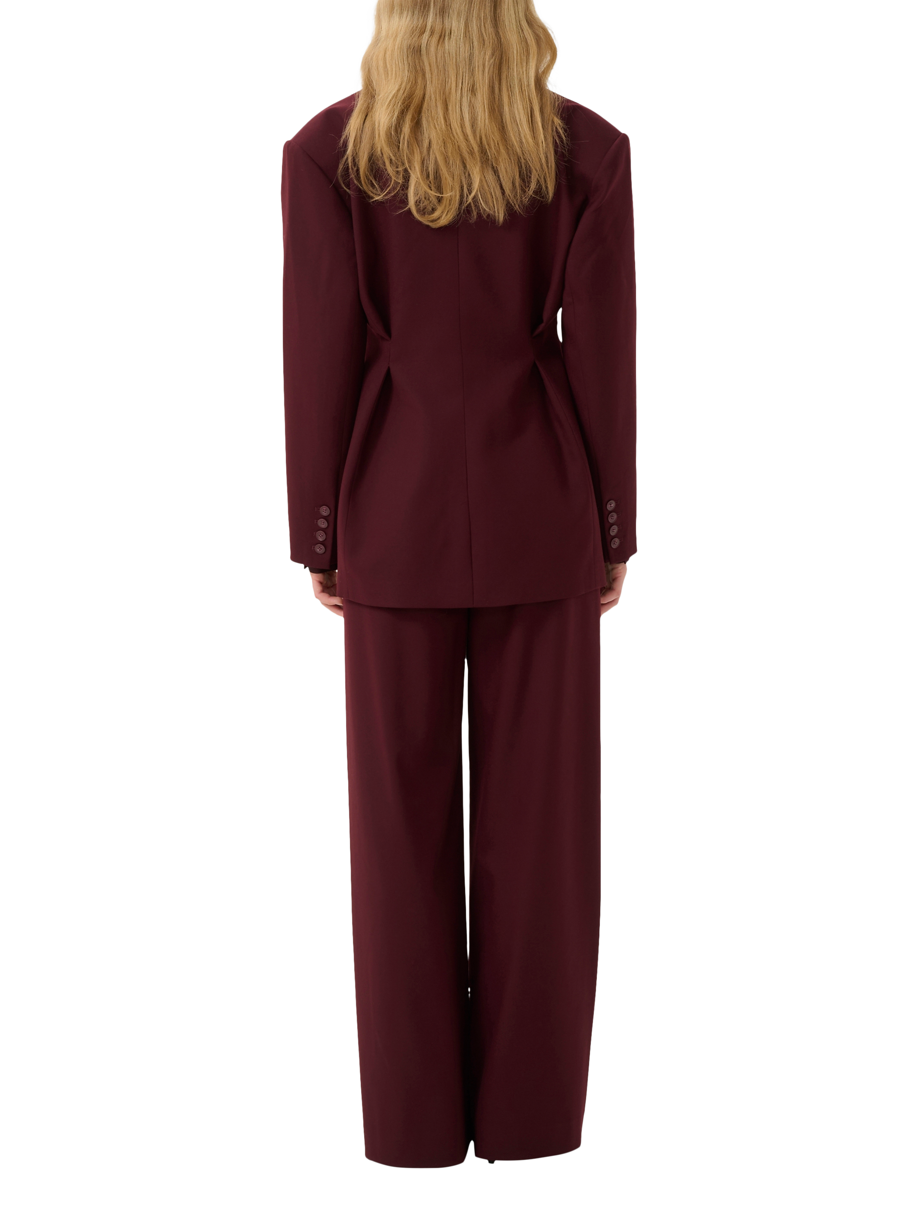 Product image 2 of 6, which shows Gestuz Paula Wide Leg Trousers, Aronia, 6